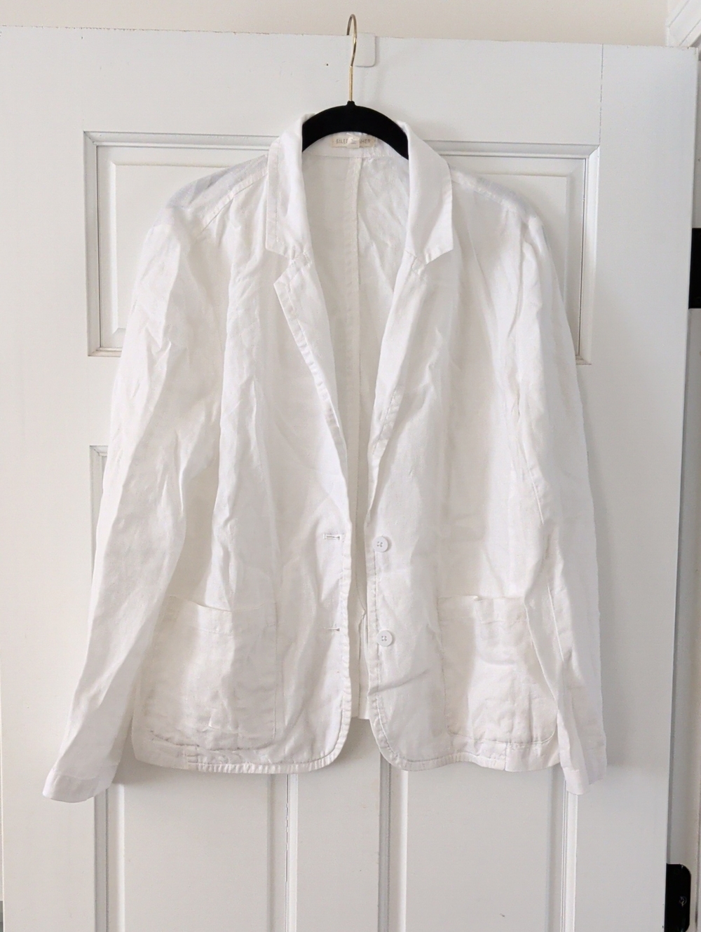 Eileen Fisher White Linen Blazer
